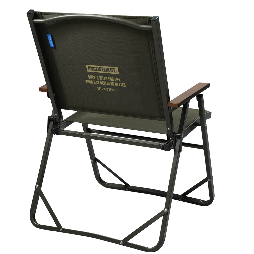 원스위크라이프 컴피 폴딩 체어 1+1 L, 카키, 1개