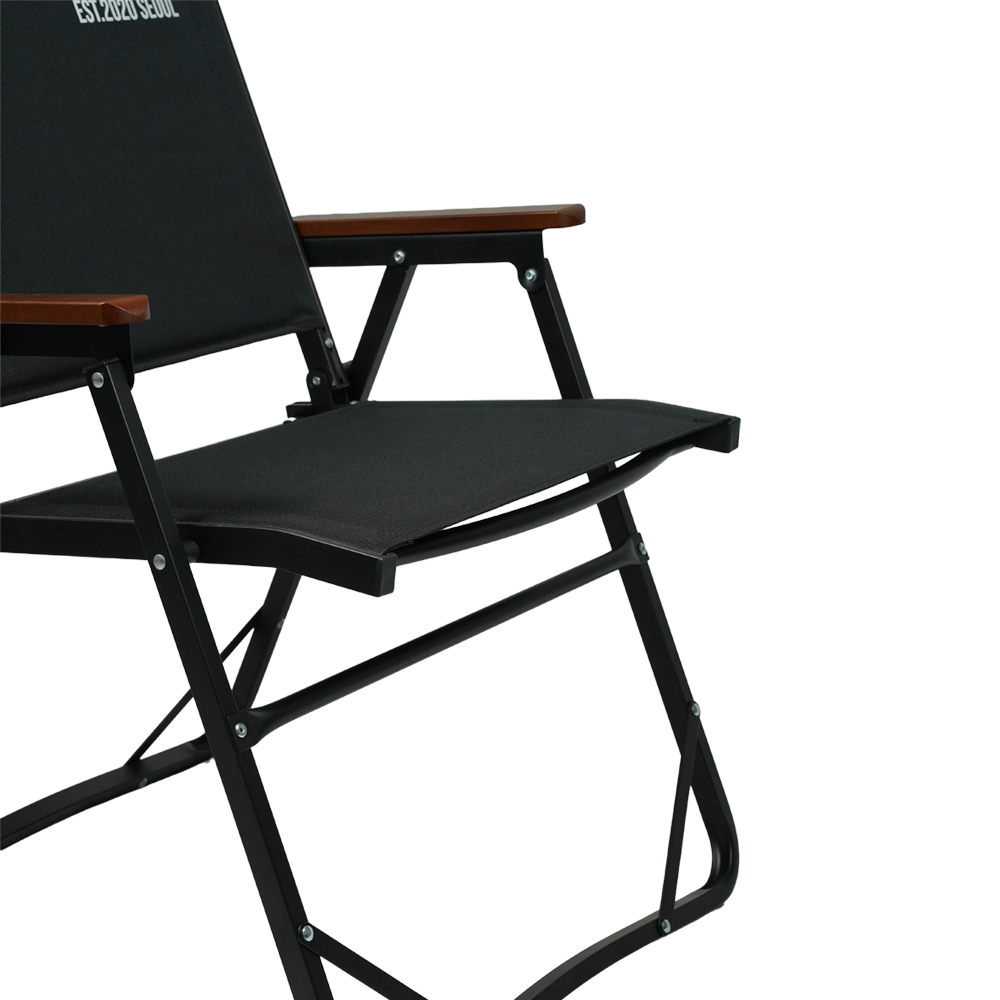 원스위크라이프 컴피 폴딩 체어 1+1 L, 블랙, 1개