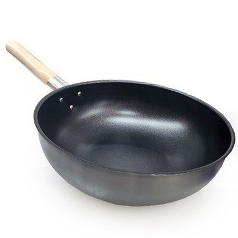 영업용 궁중팬 중국팬 38cm 코팅 자루 전문가용 식당용 : 베젤가든