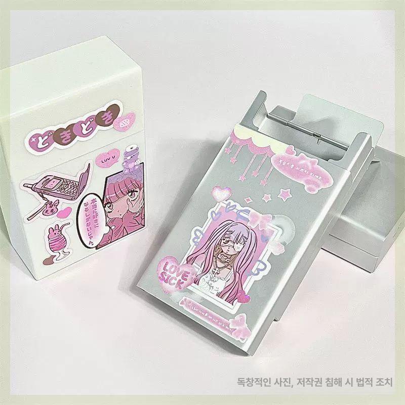 포토카드보관함 2개 세트 보관함 투명정리함 미니 보관통 수납상자 은색+흰색 - 상세 이미지 3