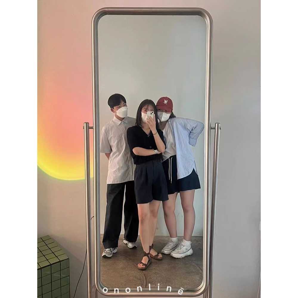 스테인리스 이동피팅거울 침실 슬림 은경 매장 럭셔리 - 상세 이미지 5