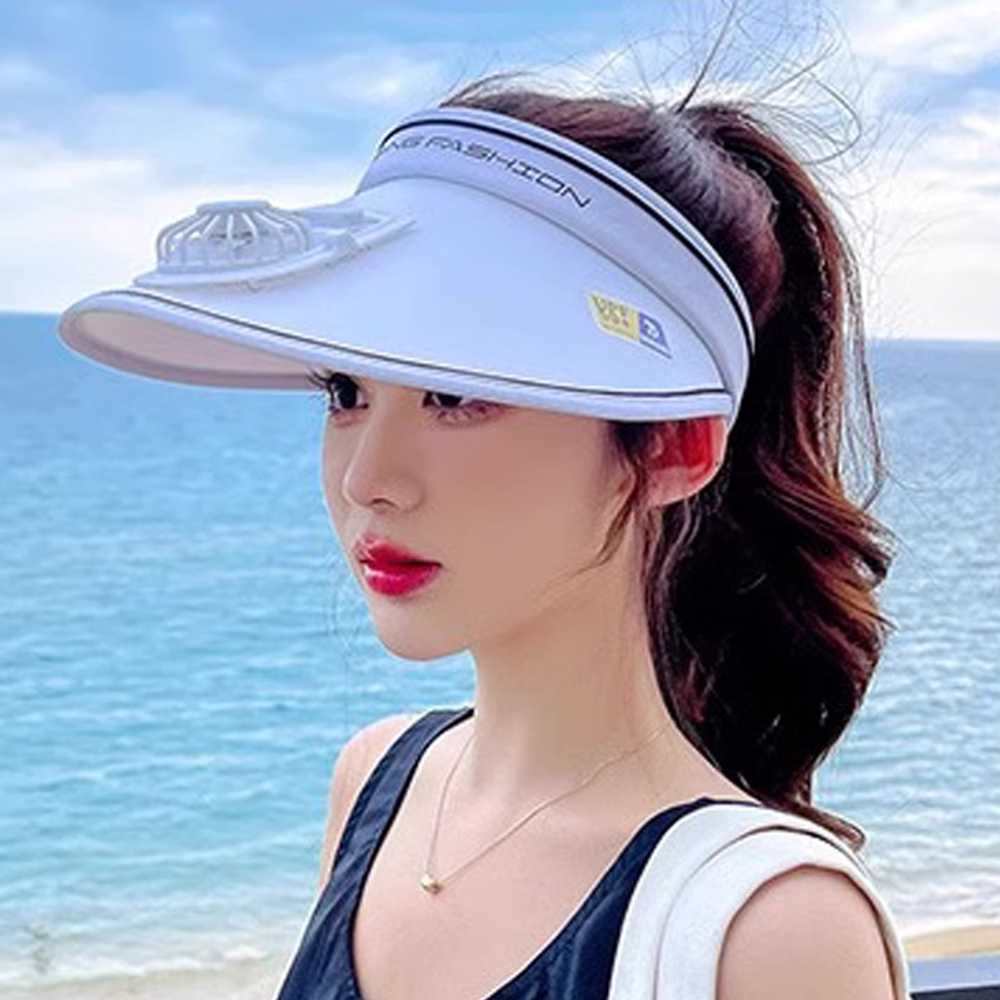 선풍기달린모자 충전식 선풍기 캠핑 갯벌체험 모자 - 상품 이미지