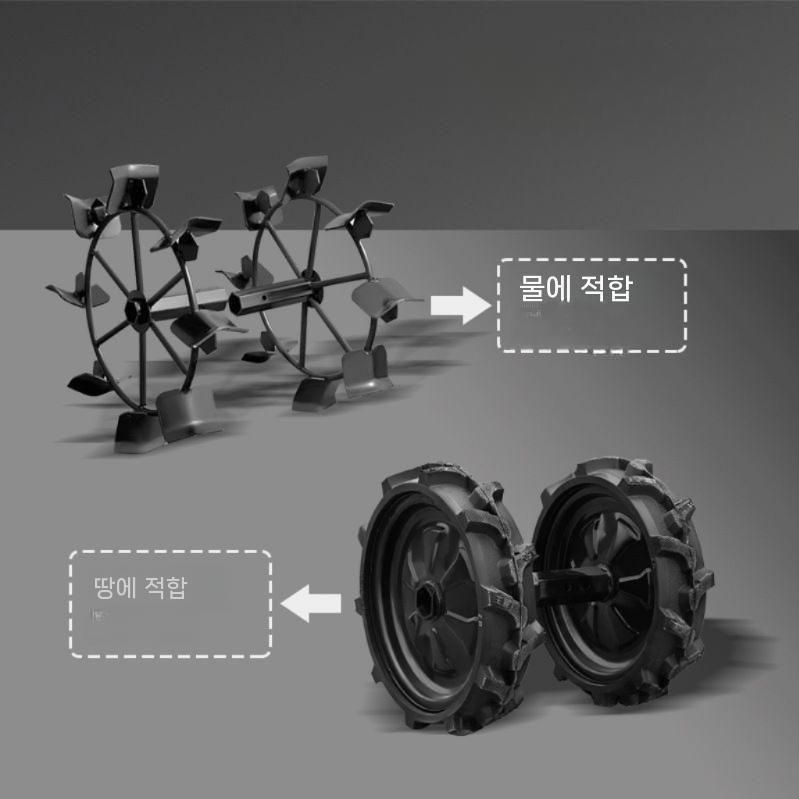 소형경운기 교체용 바퀴 부품 32축 제초 휠 (2개) - 상세 이미지 3