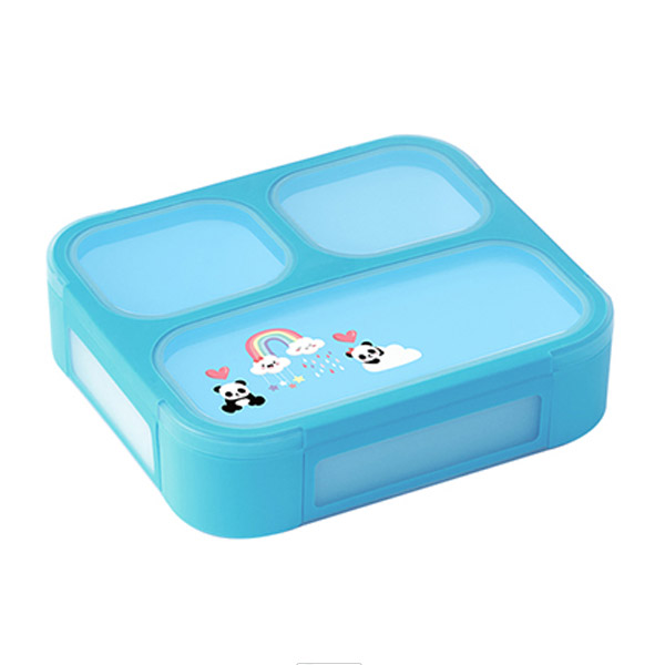 슬림 밀폐형 어린이 도시락통720ml 팬더 스카이블루 공룡 블루 택1 찬합 1단 직장인 - 상세 이미지 2