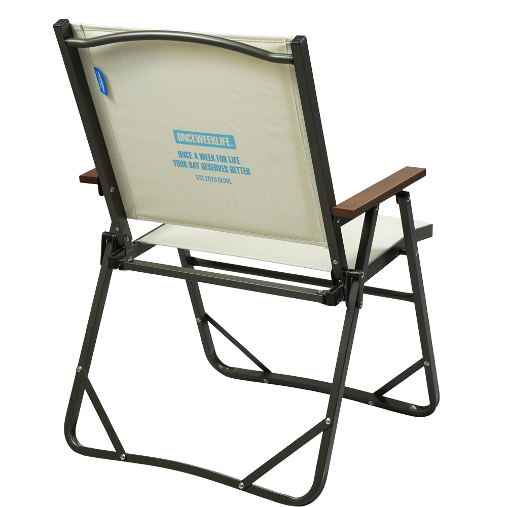 원스위크라이프 컴피 폴딩 체어 1+1 L, 아이보리, 2개