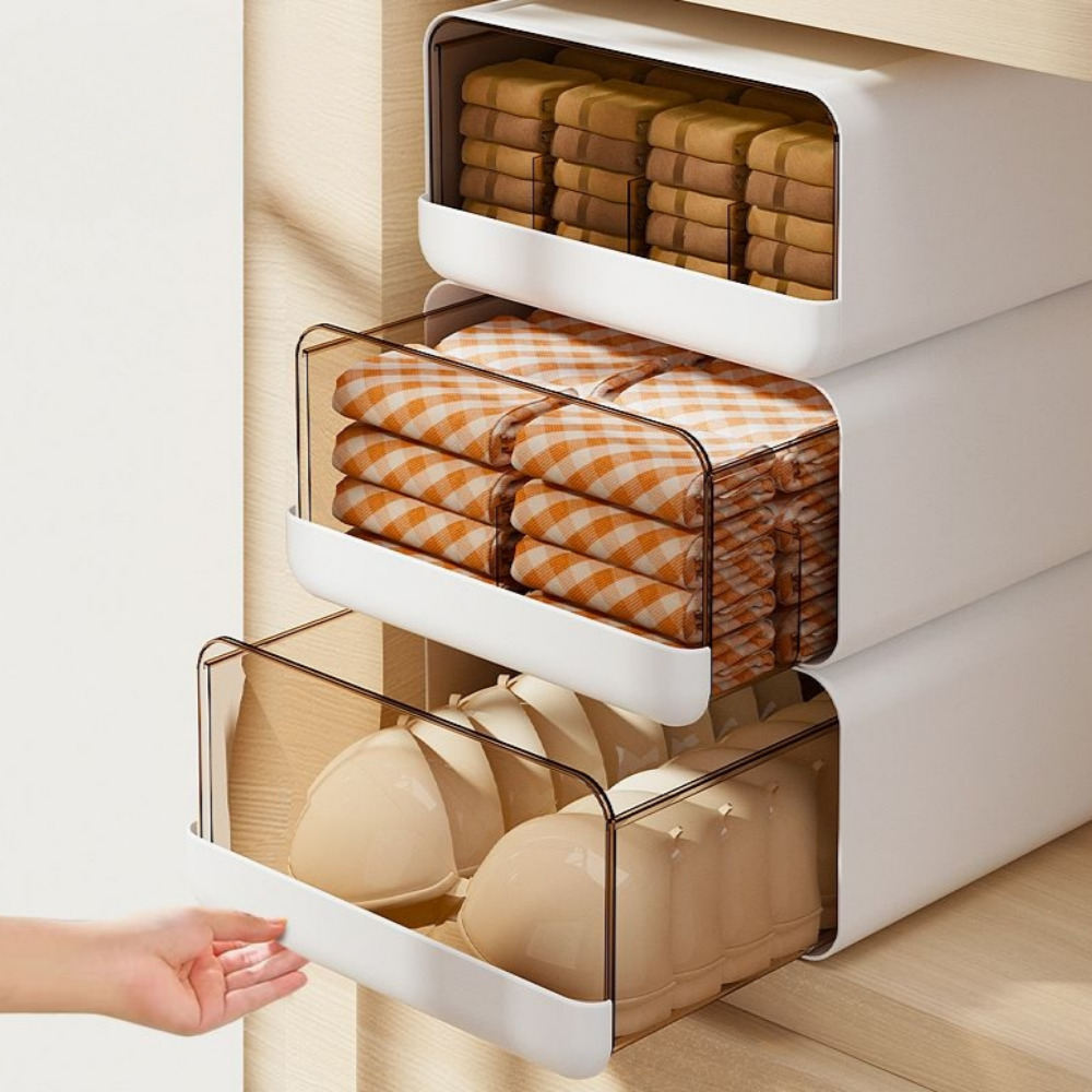 우아플레이스 슬라이딩 옷장 수납정리함 옷 수납함