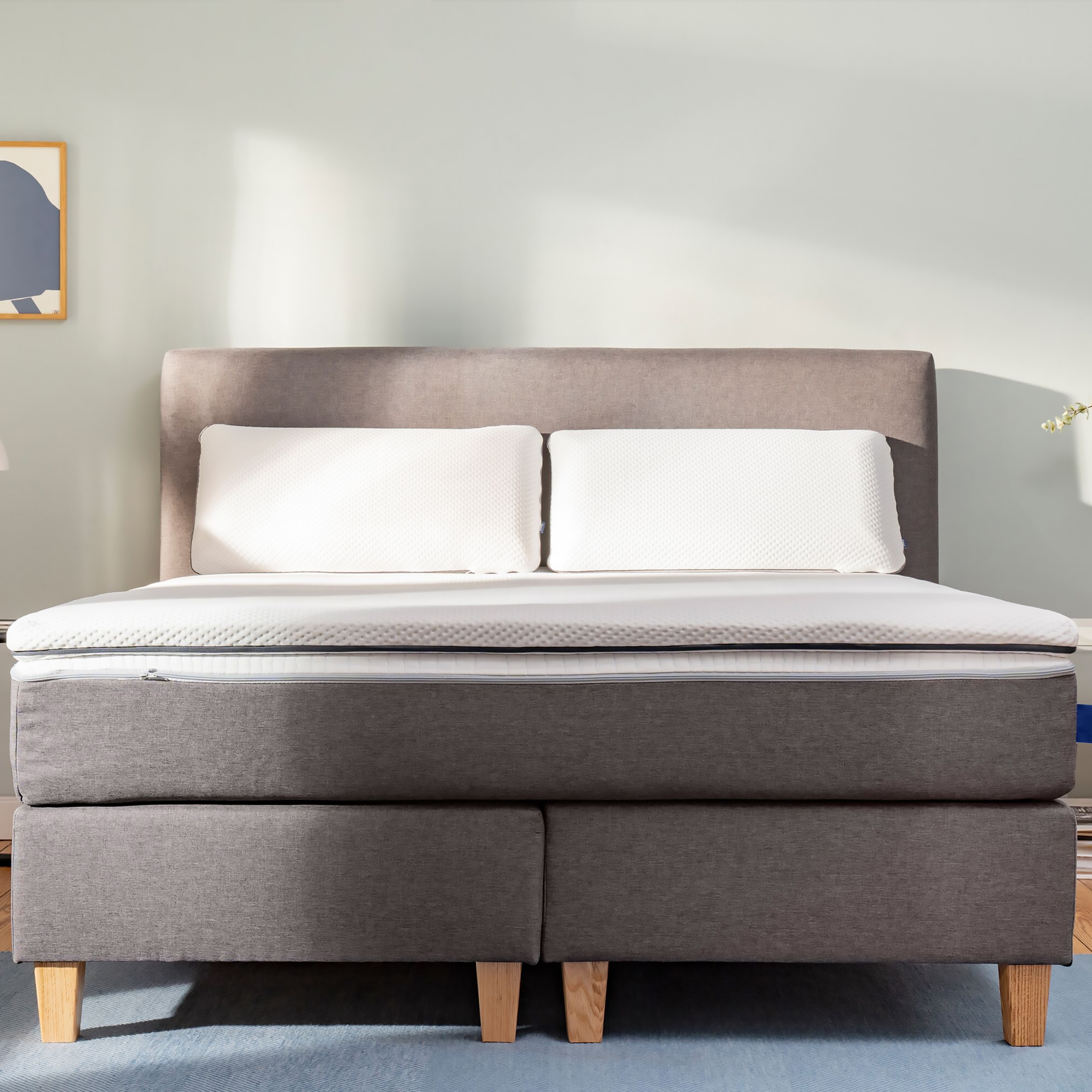 엠마 양면 3중 레이어 독일 토퍼 바닥 매트리스