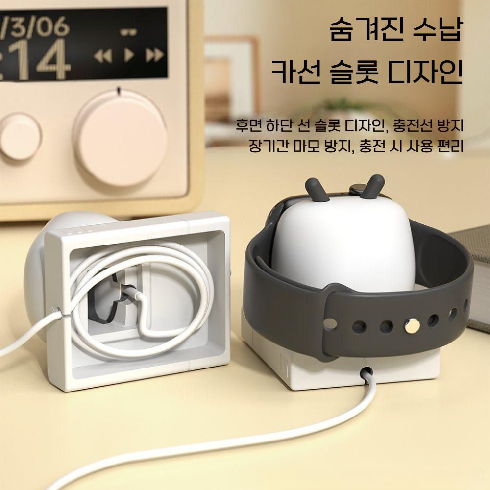 애플워치 10세대 울트라 실리콘 거치대 충전 스탠드 - 상세 이미지 3