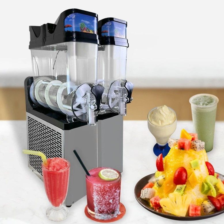 슬러시기계 카페 슬러쉬 빙수기 냉각기 빙삭기 상업용 검정색 30l-냉음료 겸용 - 상품 이미지