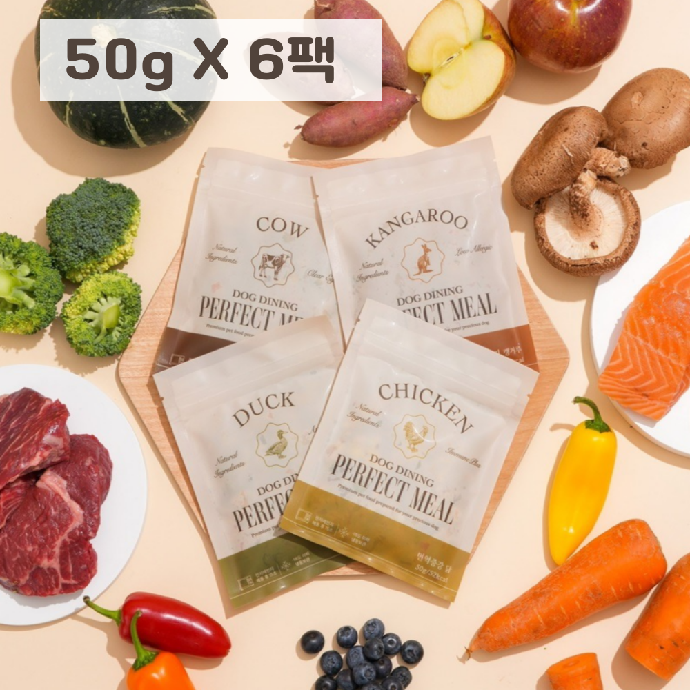 도그다이닝 (50g x 6팩) 강아지화식 닭외8종선택
