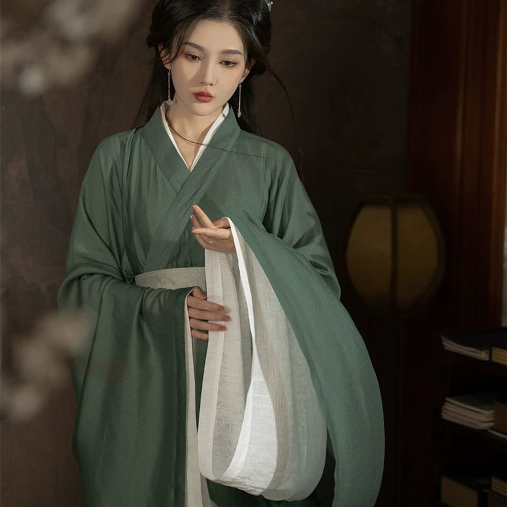 선녀복 중국한복 전통의상 민속 댄스 무용복 무대 고대 소복 개량 : 세상통