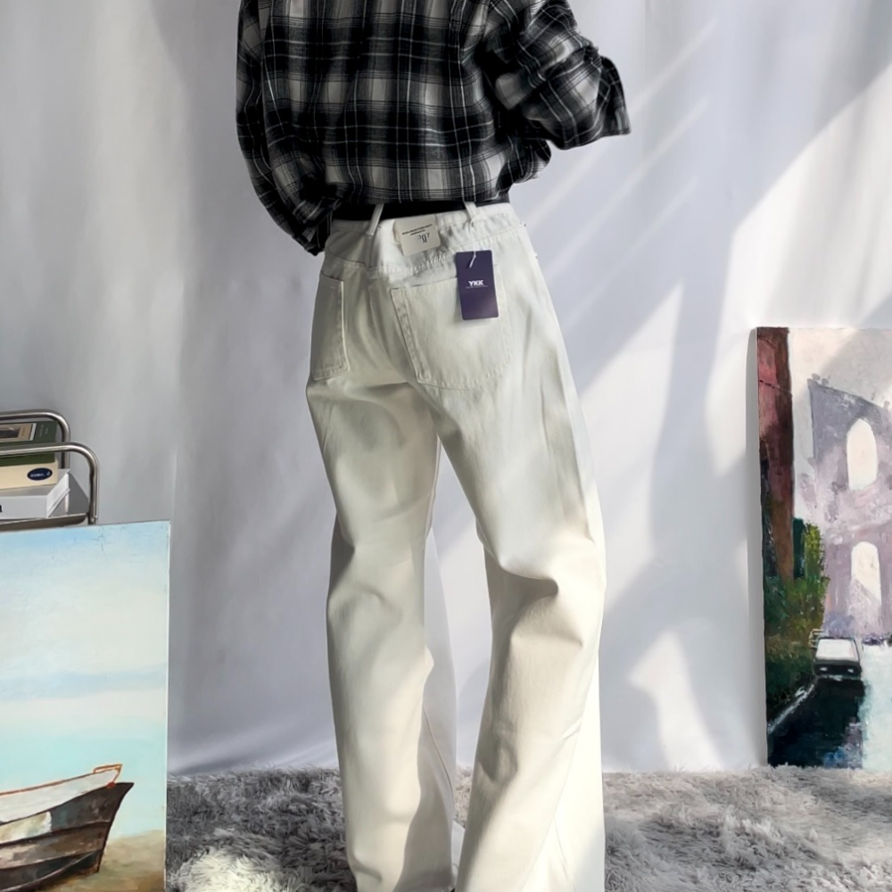 남자 화이트진 빽바지 백바지 코튼팬츠 - 상세 이미지 3