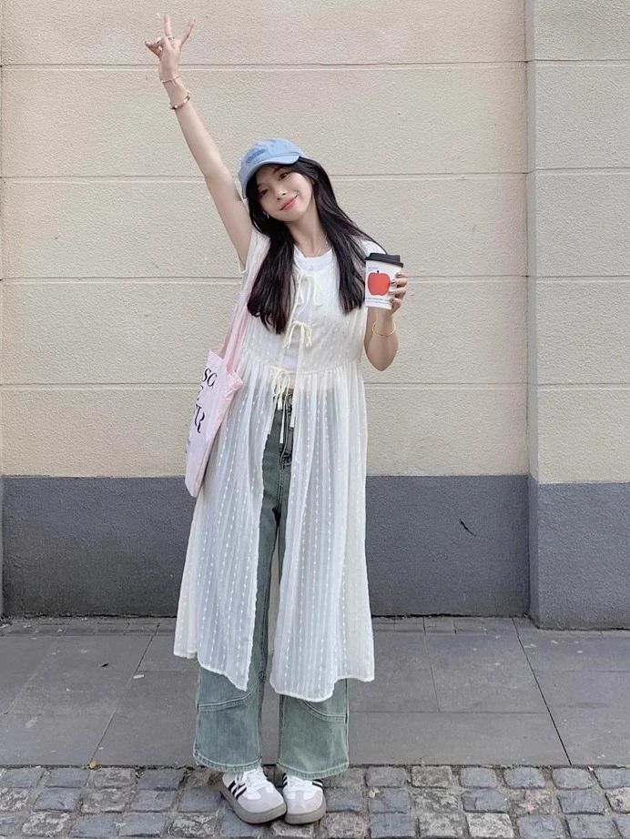 언니네산지직송 안은진 레이스 뷔스티에 원피스 펀칭 롱원피스 5회 레이어드 커버업 - 상세 이미지 2