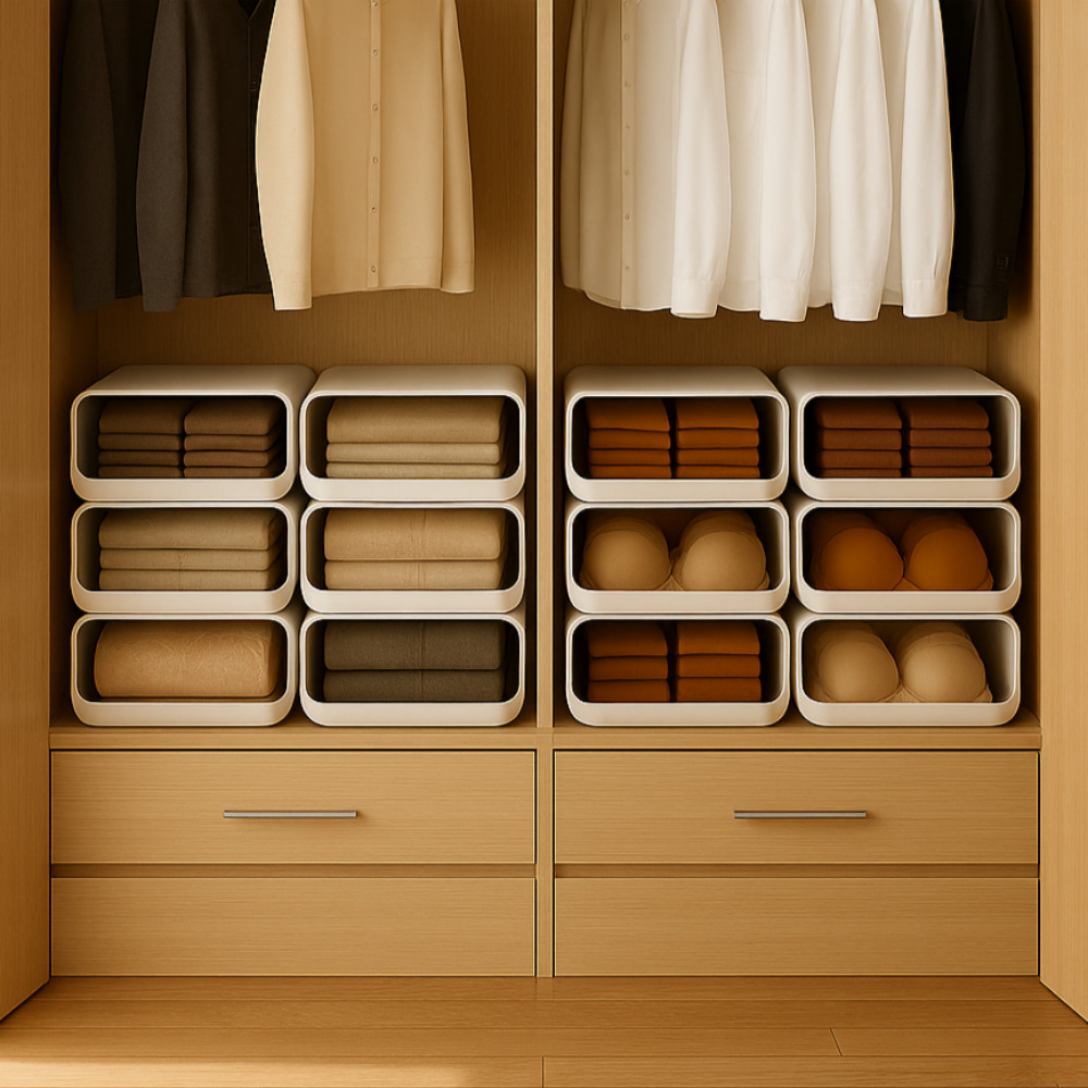 우아플레이스 슬라이딩 옷장 수납정리함 옷 수납함