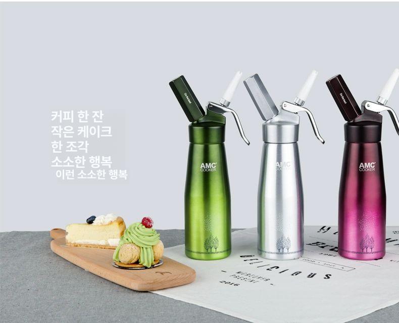 스테인리스 알루미늄 휘핑크림기 휘핑기 크림거품기 커피디저트 아이스크림 데코용 업소용 - 상세 이미지 3