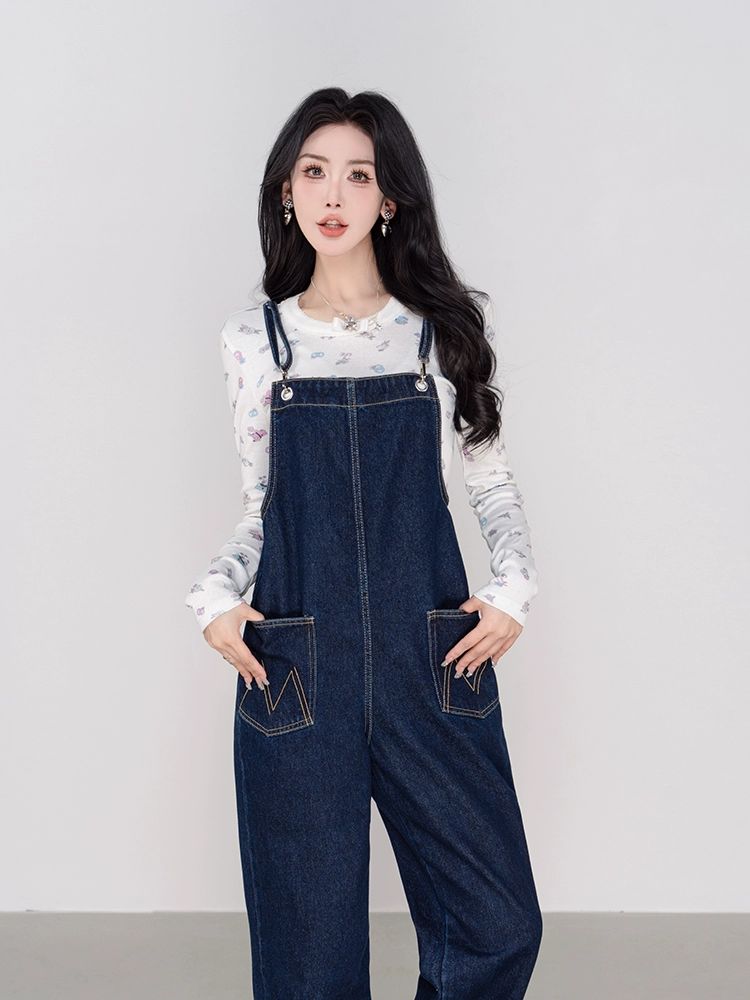여름 데님 점프슈트 박준금멜빵바지 공주실멜빵 - 상세 이미지 4