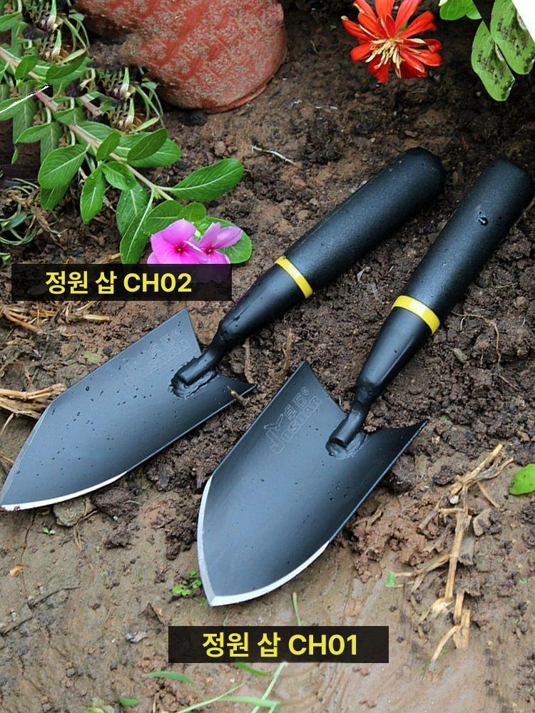 미니 삽 철제 흙파기 제초 원예 도구 텃밭 채소밭 작업용 - 상세 이미지 3