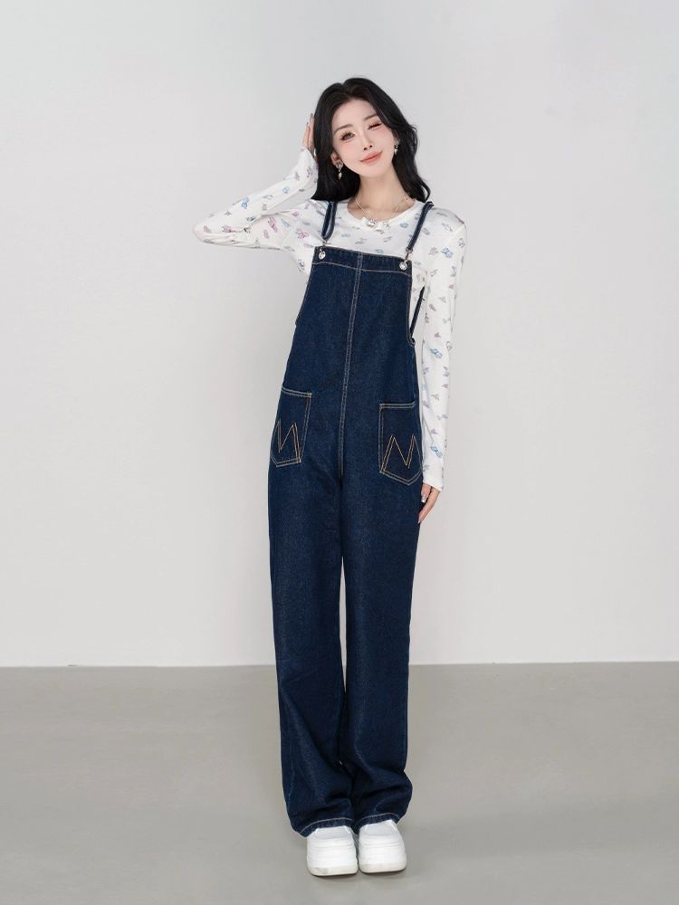 여름 데님 점프슈트 박준금멜빵바지 공주실멜빵 - 상세 이미지 5
