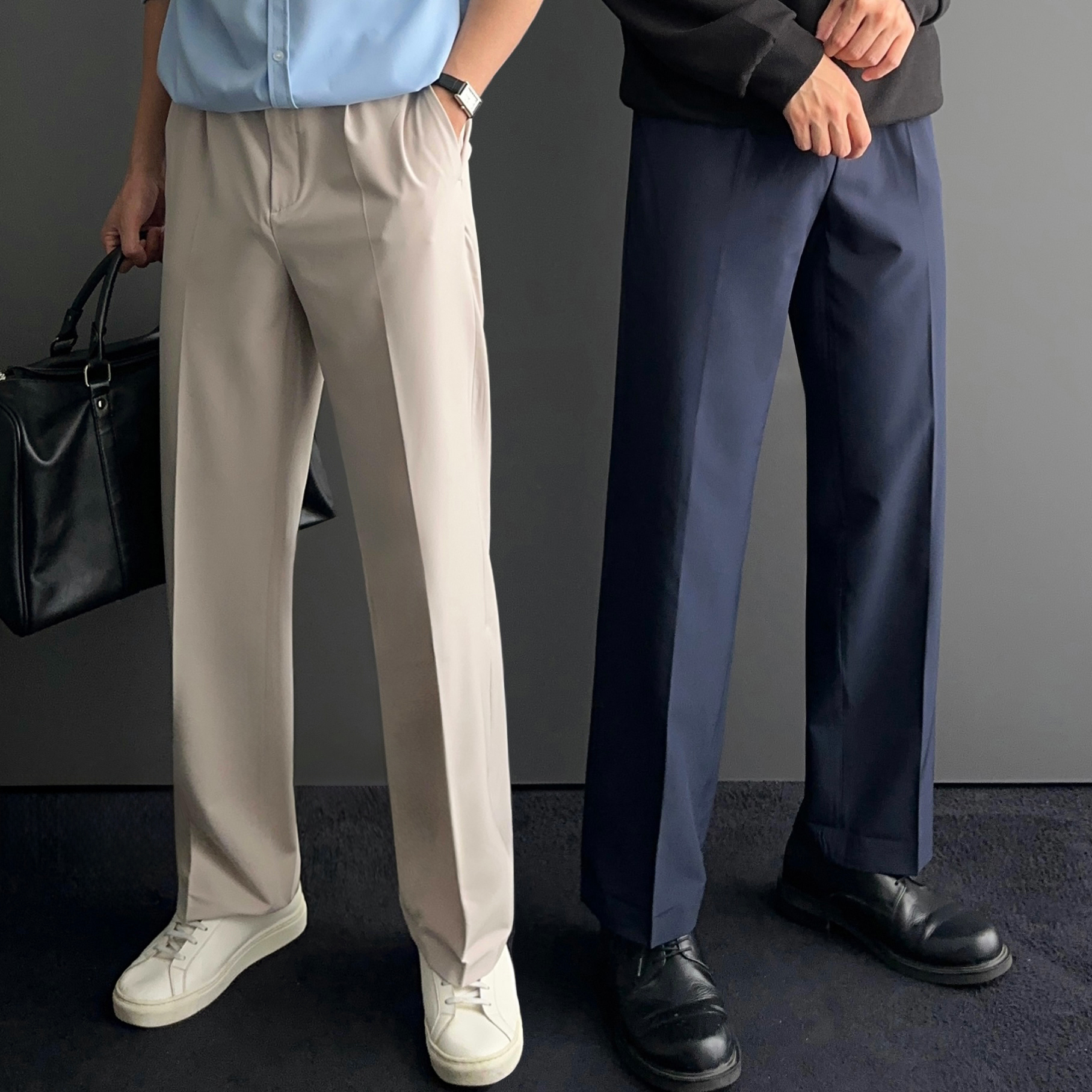 세미와이드슬랙스 남자여름슬랙스 쿨슬랙스 - 상품 이미지