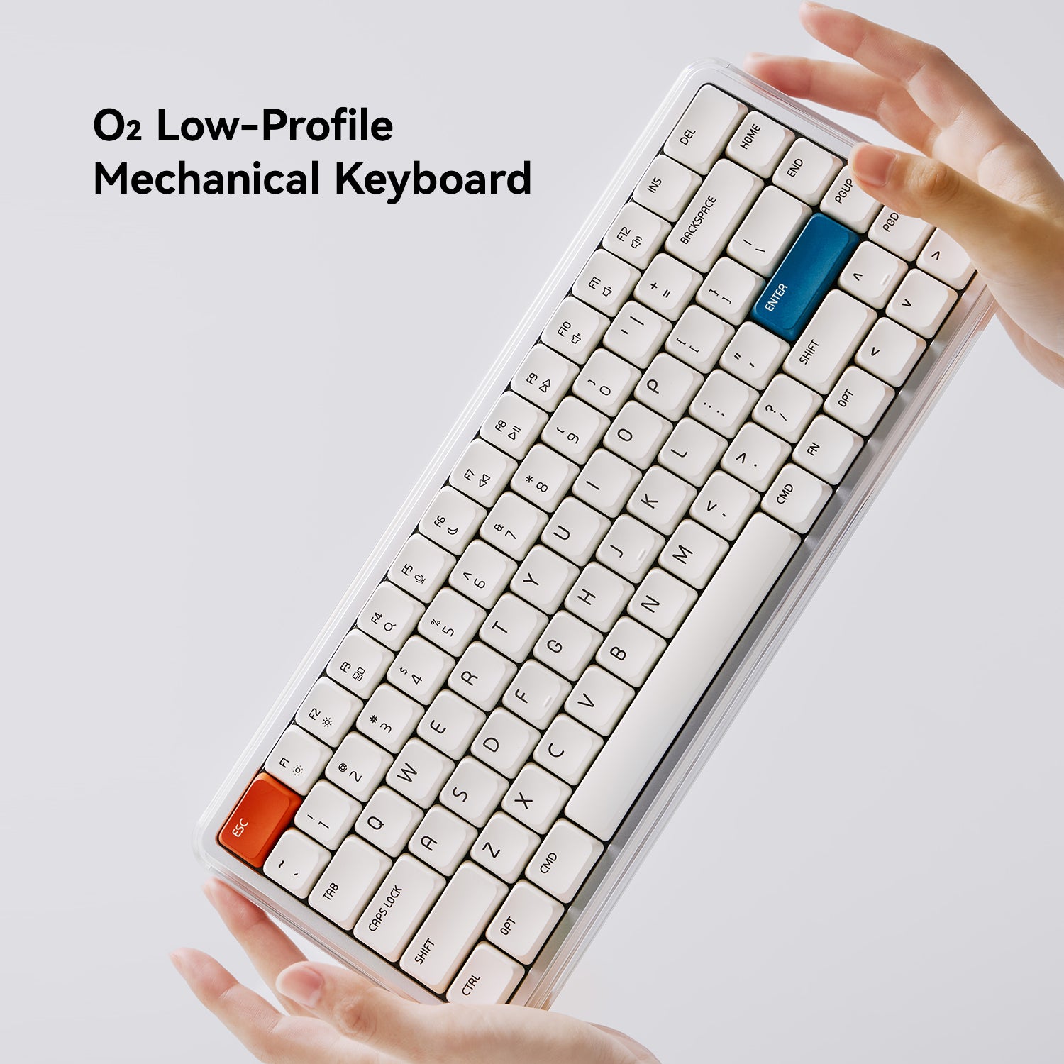 MelGeek O2 멜긱O2 애플 감성 맥 기계식키보드 무선 RGB 로우 프로파일 키보드 트라이 모드 - 상세 이미지 2