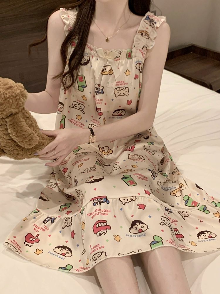 여름 실크잠옷 나시 집에서입는옷 민소매 시원한 이미지 6