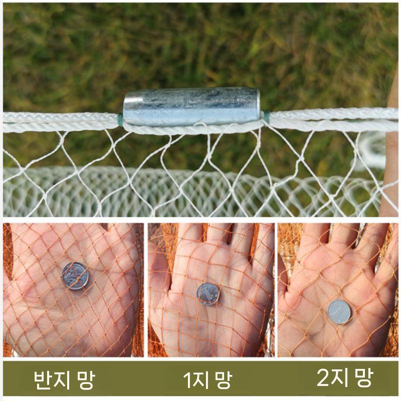 붕어 숭어 투망 대형 물고기 낚시 그물 바다 민물 어망 3.5m/3kg(배관싱커)/직경4.5m - 상세 이미지 2
