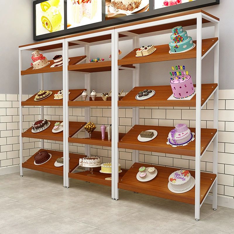 마트 과일매대 경사 편의점 진열대 보관대 정리장 4단 80X40X140cm 사선 4단 80cmx40cmx140cm - 상세 이미지 3