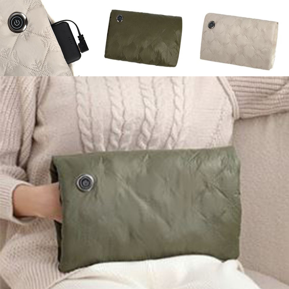 원버튼 온열 찜질기 양면발열 온도조절 방수 충전식 마사지기