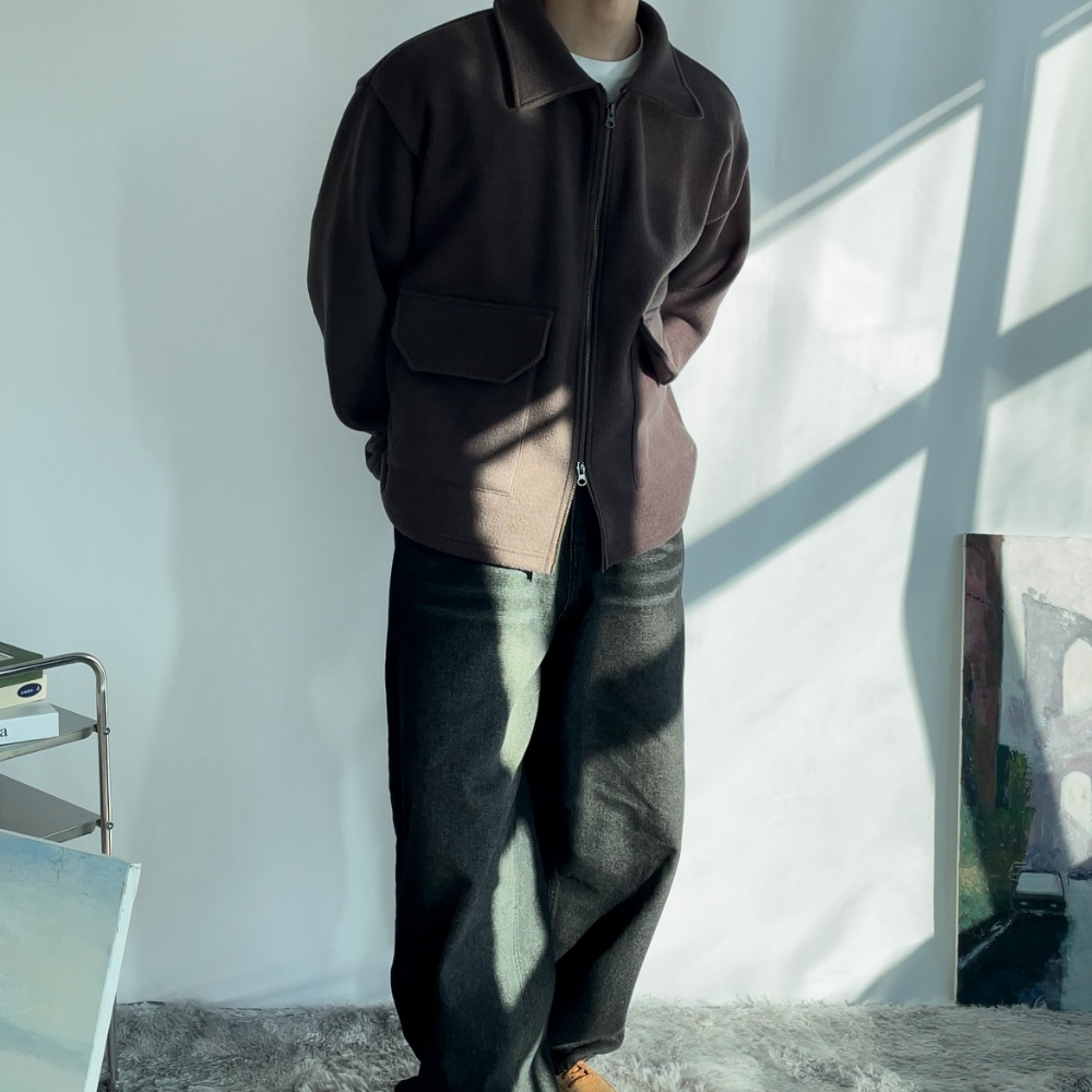 남자 간절기 블루종자켓 봄버자켓 - 상세 이미지 2