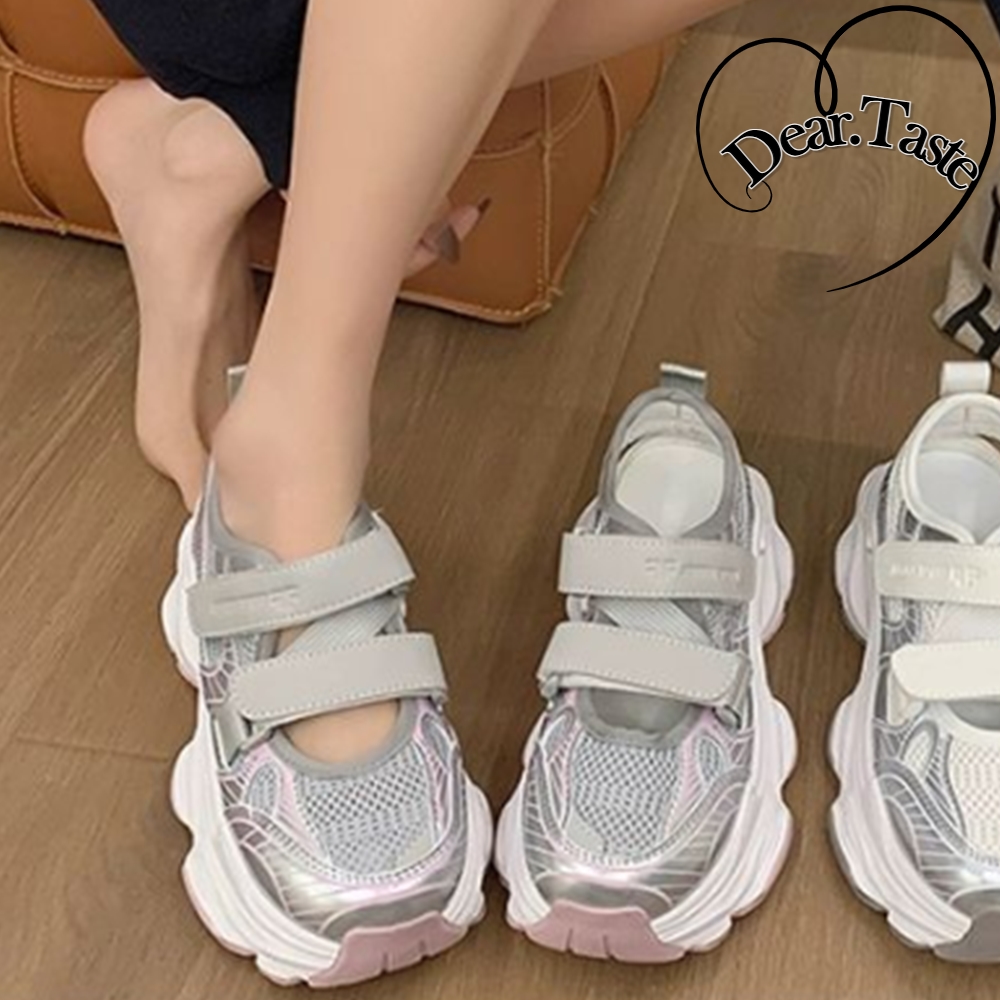 통급 메리제인 운동화 굽있는 발레코어 키높이 발레리나 슈즈 - 메인 이미지