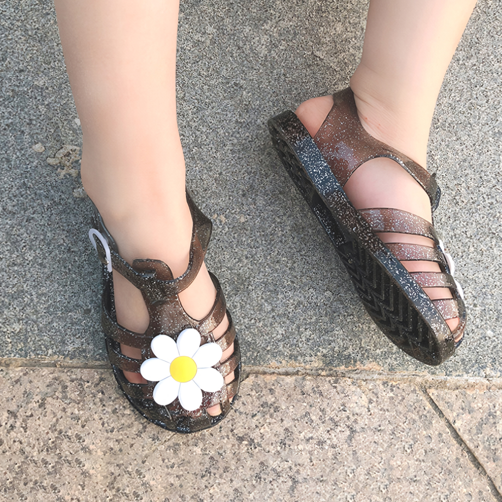 아동 키즈 유아 여아 학생 초등 어린이 주니어 여름 신발 물놀이 스트랩 샌들 젤리 슈즈 - 상세 이미지 5
