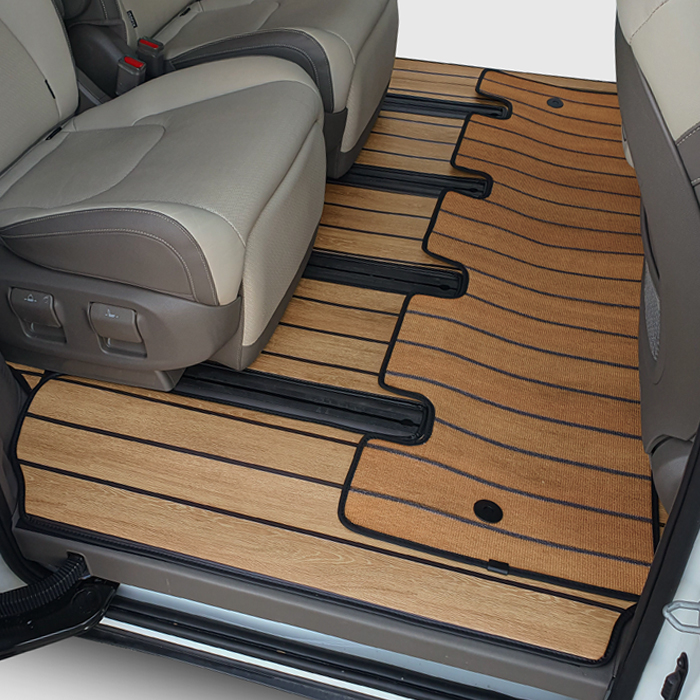 카프트 2025 더뉴 카니발 KA4 페이스리프트 하이브리드 가죽 코일매트 모노륨 요트 바닥 시공 효과 7인승