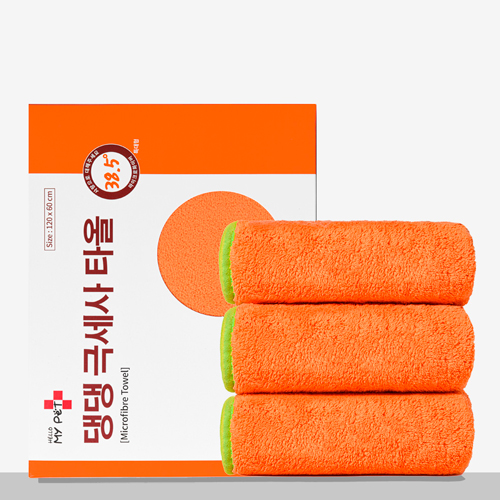 헬로마이펫 강아지수건 펫타올 애견 목욕 극세사 40x80 - 메인 이미지