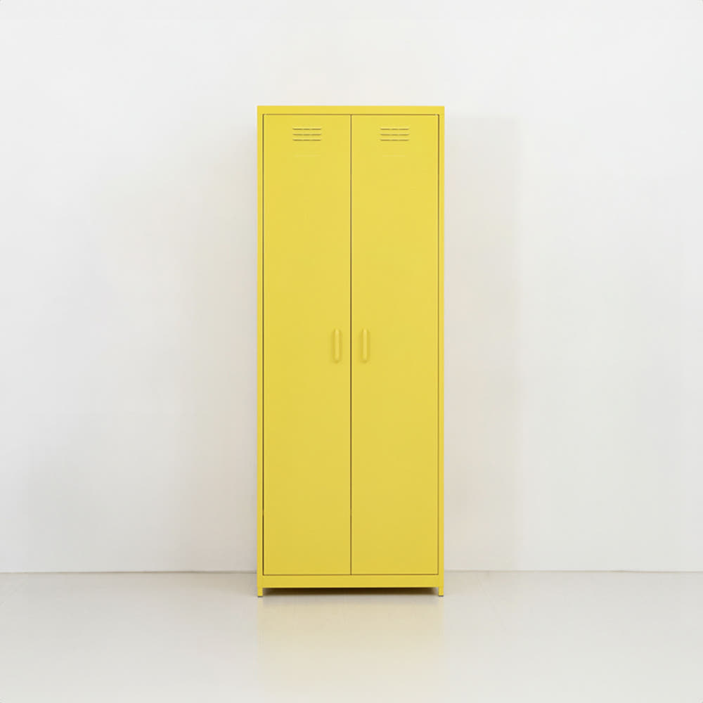 MKB 캐비넷 긴세로 2문 수납장 7602000 1단, 옐로우 0047.4951