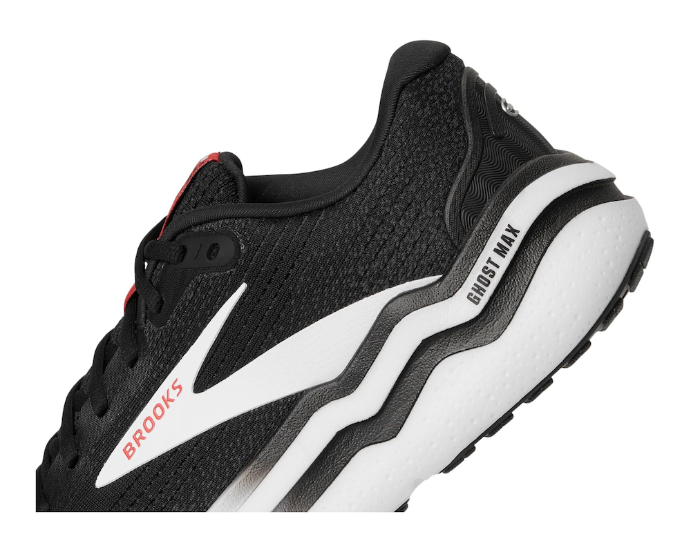 브룩스 Ghost Max 2 남성 런닝화 운동화 Black/White/Fiery Red - 상세 이미지 5
