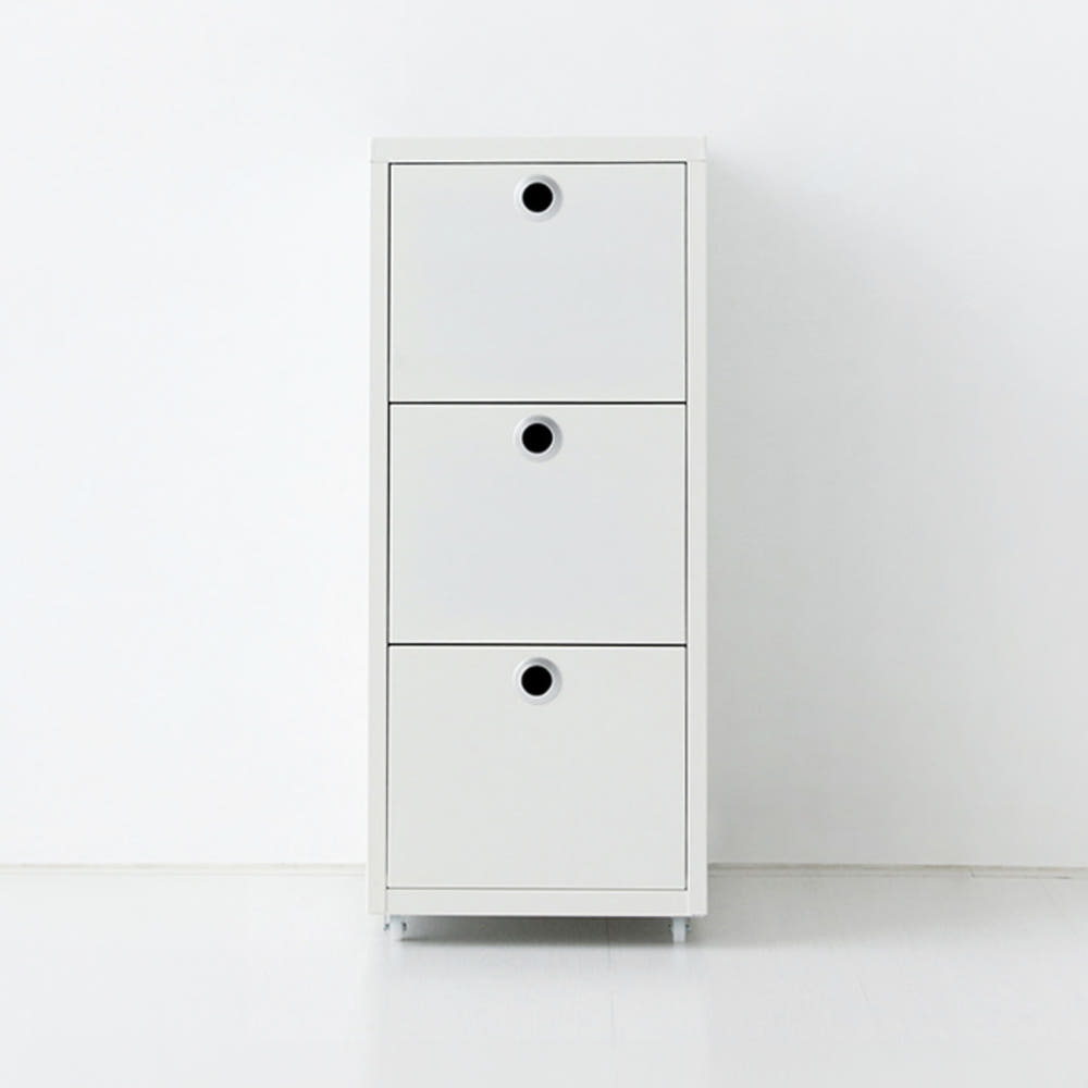 MKB 서랍장 0.3단 280x410x685mm, 3단, 화이트 5644.6054 - 메인 이미지