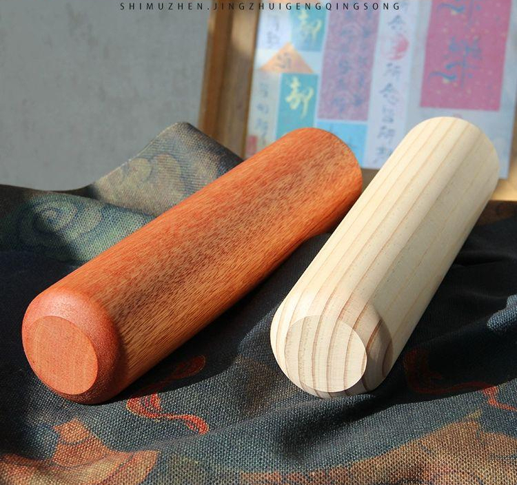 원목 베개 경추 안쪽 밀어넣기 돌출 교정 수면 특수 원통형 높이 8cm 길이 30cm-신장 6.5-9cm - 상품 이미지