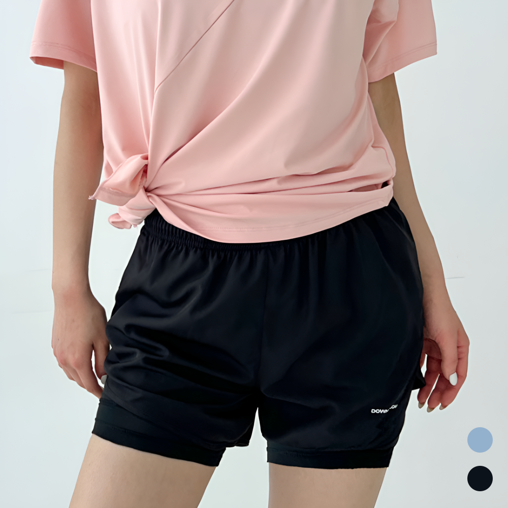 여자마라톤복장 헬스장 마라톤복 런닝 러닝 쇼츠 투인원 반바지