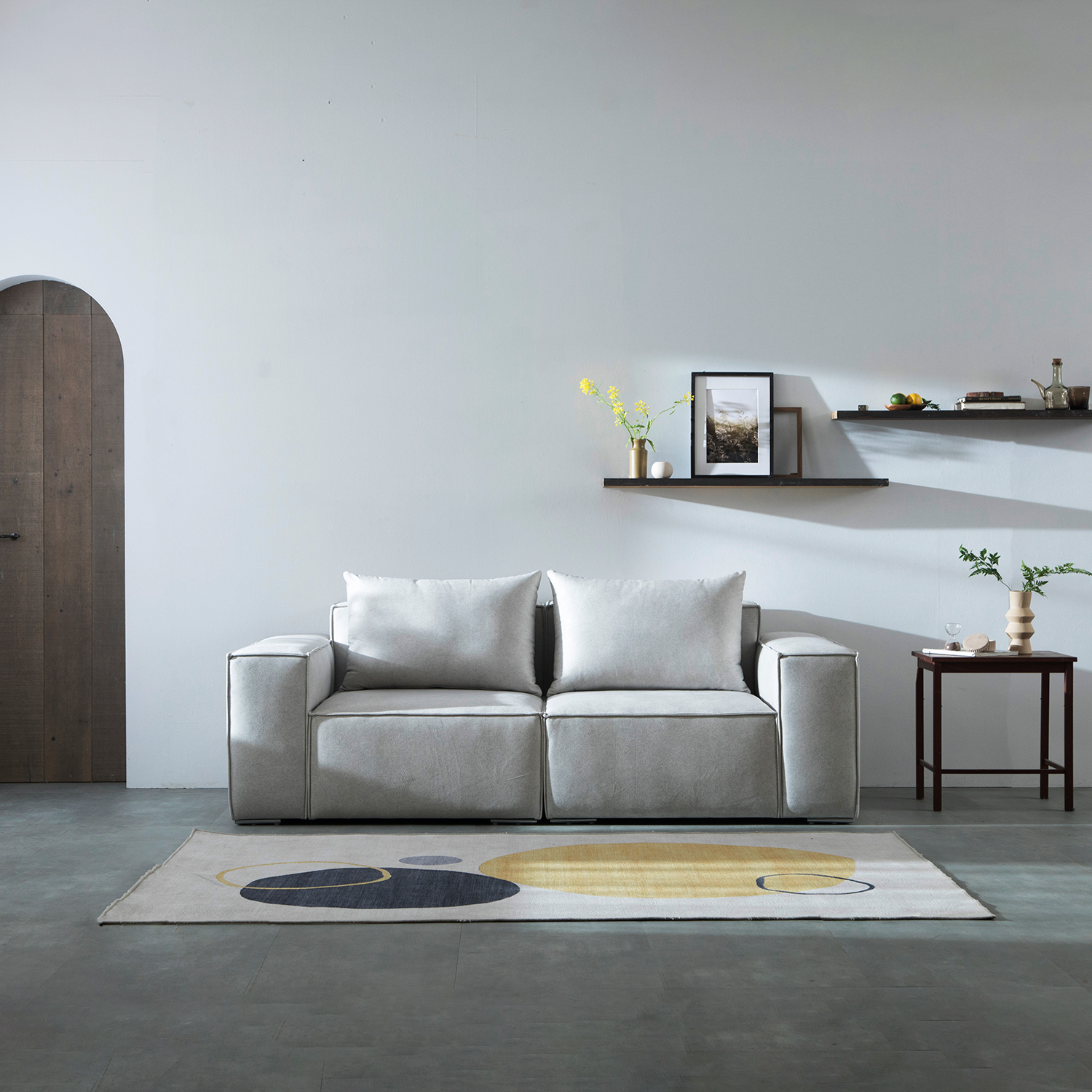 헤르짐머 브리제 3인 모듈 기능성 패브릭 소파