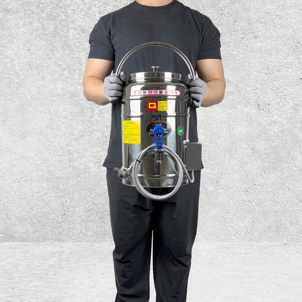 우성금속 업소용 전기 물끓이기 8호 스텐 온수통