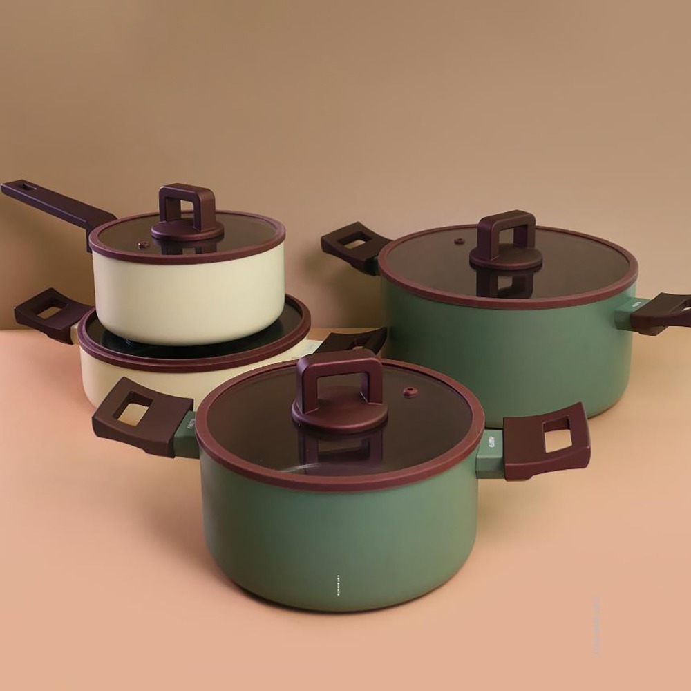 에지리 IH 카라멜로 논스틱 세라믹 코팅냄비 18cm, 편수냄비(아이보리) - 상세 이미지 2
