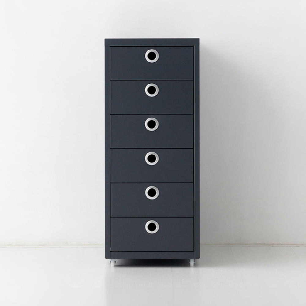 MKB 서랍장 280x410x685mm, 6단, 다크그레이 7365.4007 - 메인 이미지