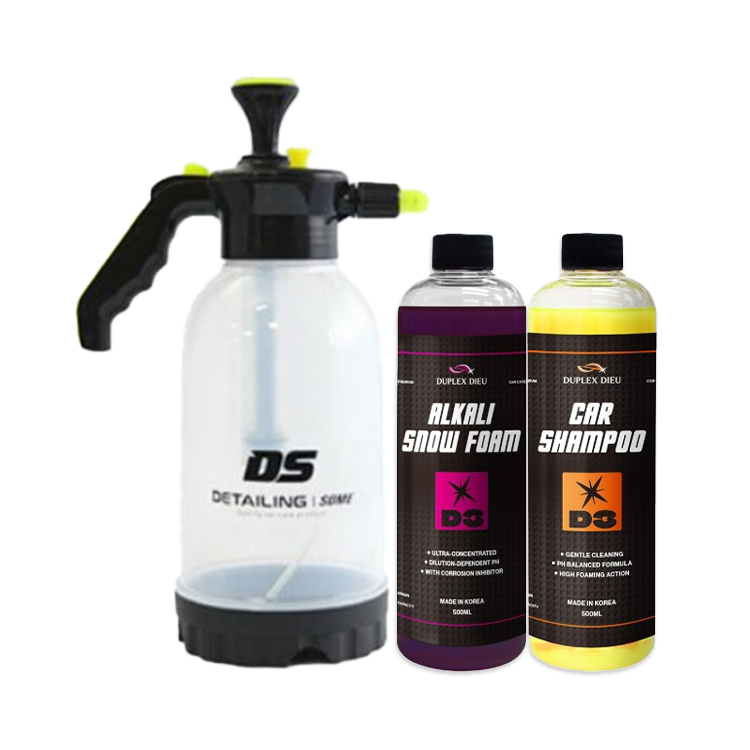 듀플렉스 듀 알칼리 스노우폼 500ml + 카샴푸 500ml + 디테일링썸 오토 압축분무기 2L 2PH 3종 패키지 세차용품 - 상품 이미지