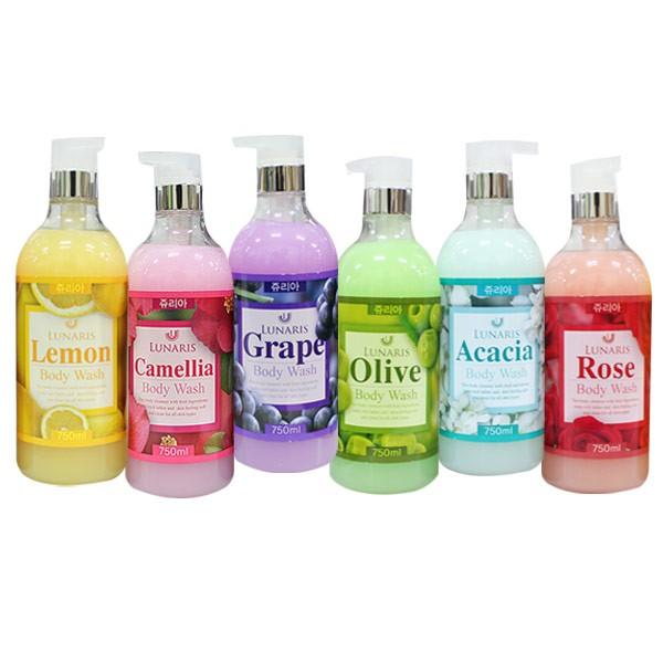 쥬리아 루나 리스 바디 워시 750ml 목욕 샤워 클렌저 용품 TJ 클렌져 올리브 아카시아 장미 레몬 포도 쟈스 : 코지데이샵