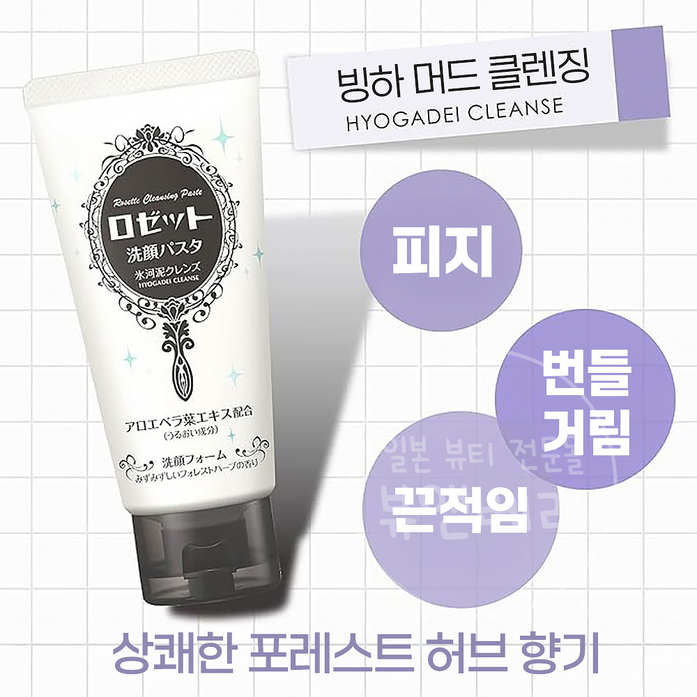 로제트 세안 파스타 폼클렌징 빙하 머드 120g 일본 세안제 클렌징폼 - 상세 이미지 2