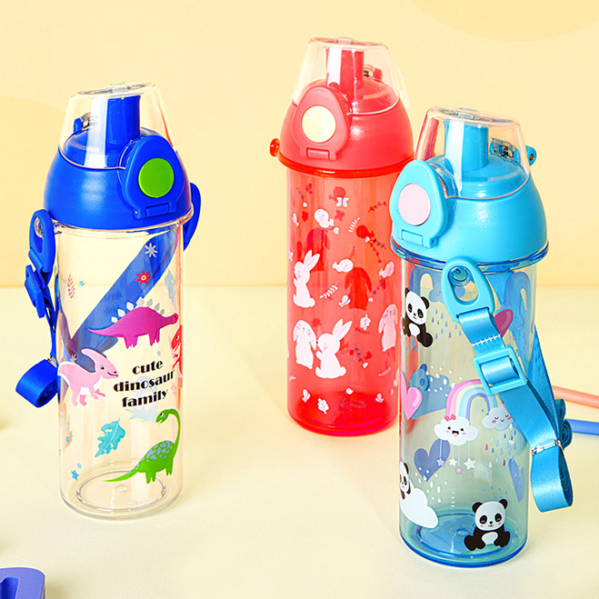 애니멀시리즈 스트랩 원터치 투명보틀560ml 3종 택1 투명물병560 텀블러 친환경물병 - 상세 이미지 5