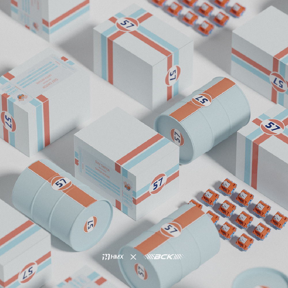 HMX X BCkeys Gulf 리니어 기계식 키보드 스위치 5핀 바치리 공장윤활 110개 - 상세 이미지 3