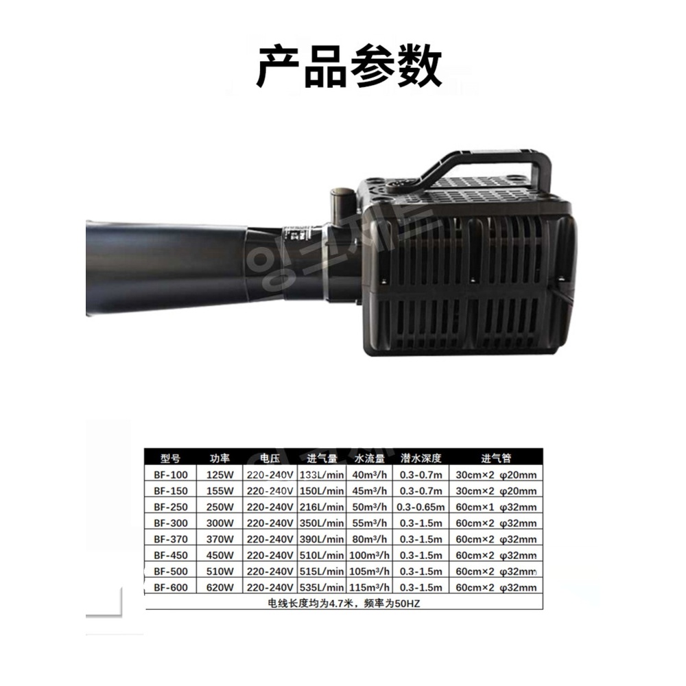 파도생성기 수류 모터 웨이브 순환 펌프 물고기 연못 제트 BF100-125W+ 머플러 - 상세 이미지 2