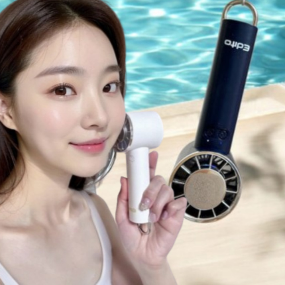 에디토 초경량 미니멀 휴대용 손 선풍기 핸디 넥 급속 냉각 에어컨 144g 손풍기 고리형 - 상세 이미지 4