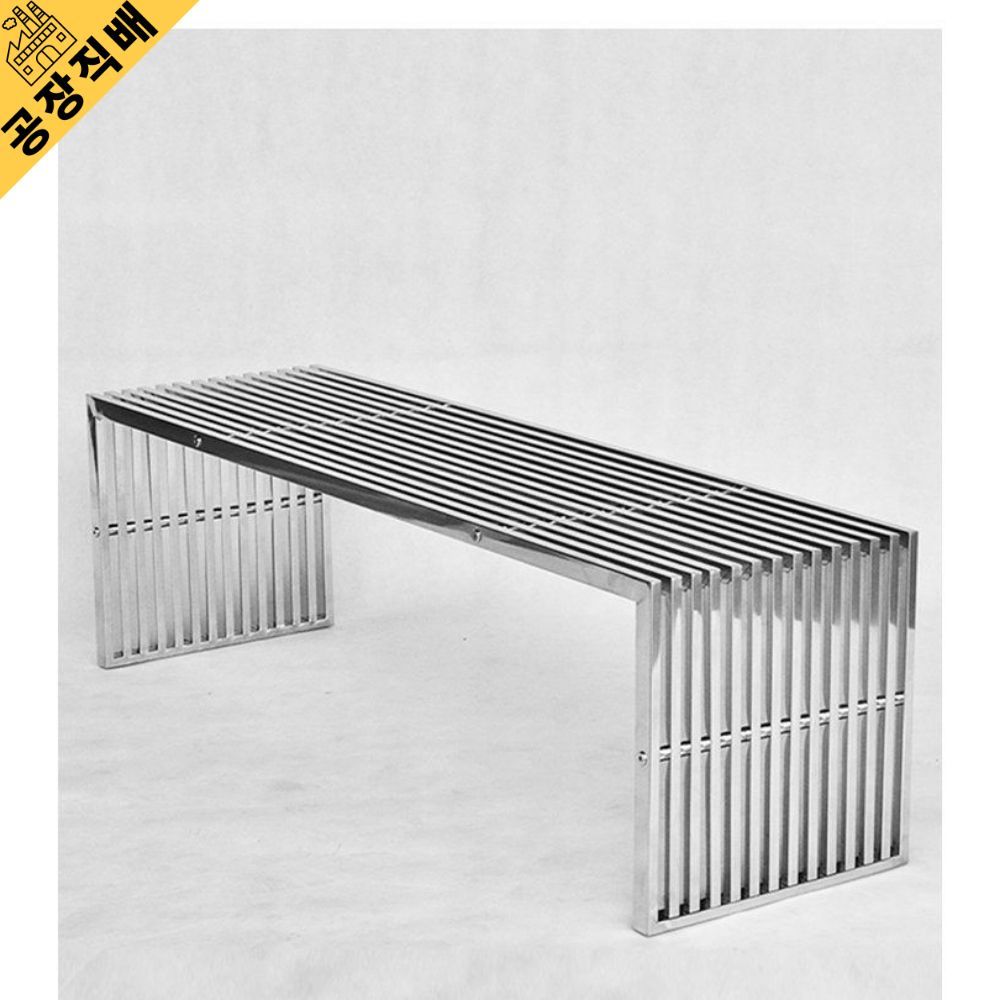 벤치의자 스테인레스 카페 야외벤치 벤치 40x40x42 철제 스툴 - 상품 이미지